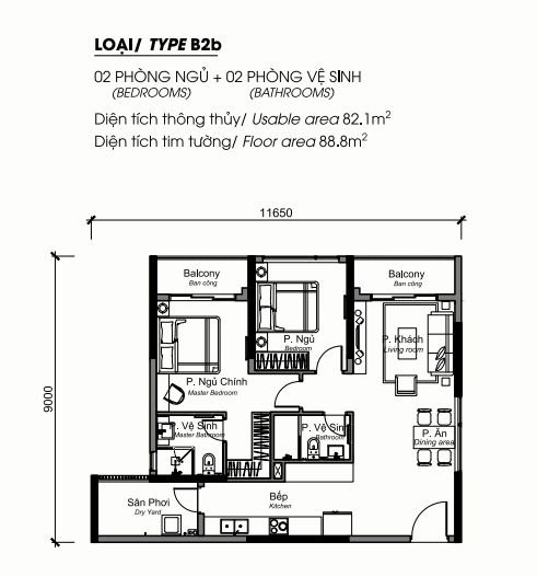 Căn hộ A6.xx.05 - Alnata Plus view biển và công viên Centery 